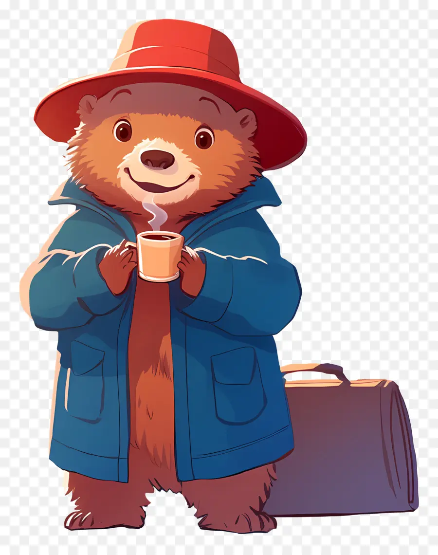 Paddington，Ours Avec Tasse PNG