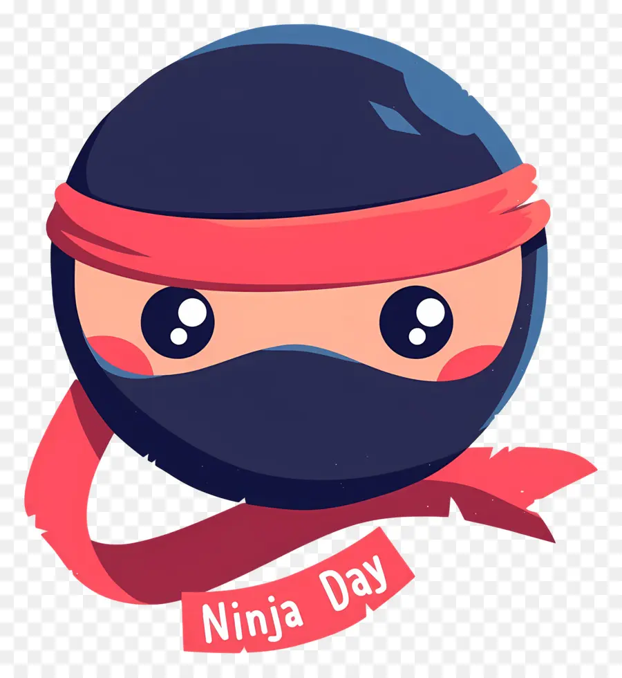 Journée Ninja，Visage Ninja Avec Bandeau PNG