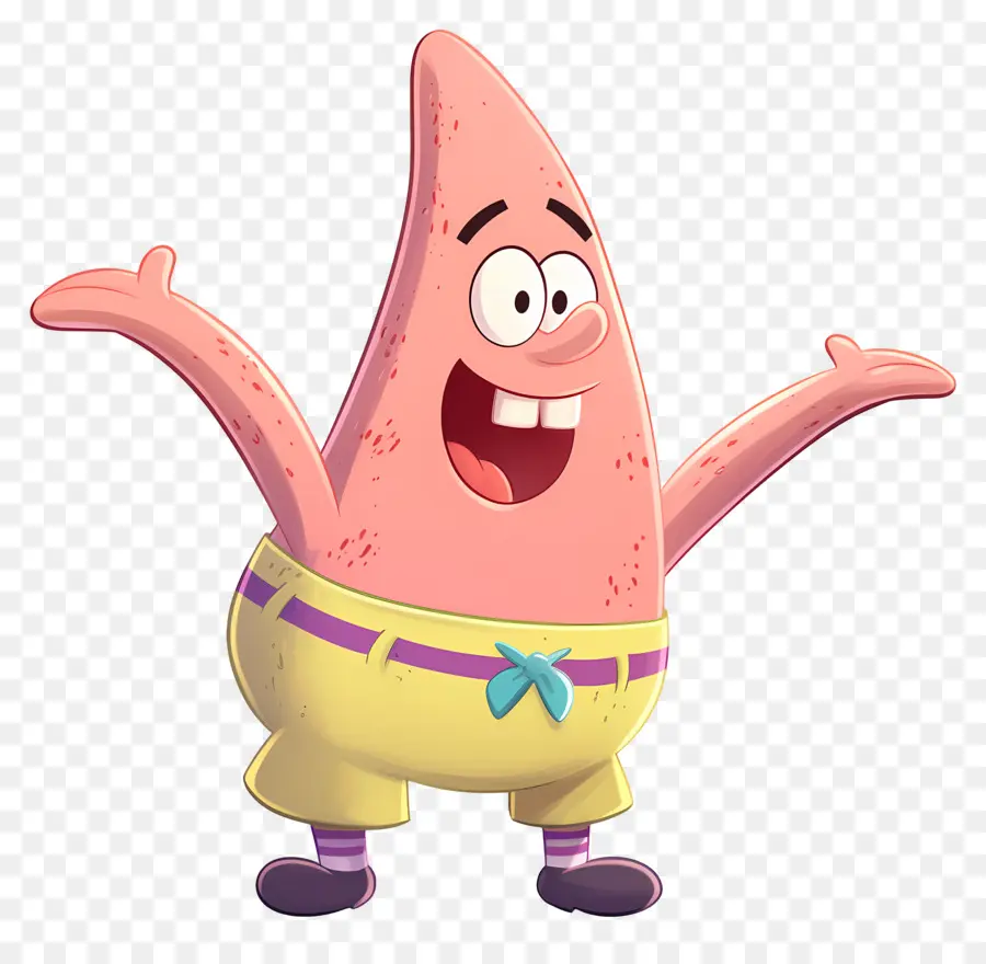 Patrick Étoile，Caractère étoile De Mer Rose PNG