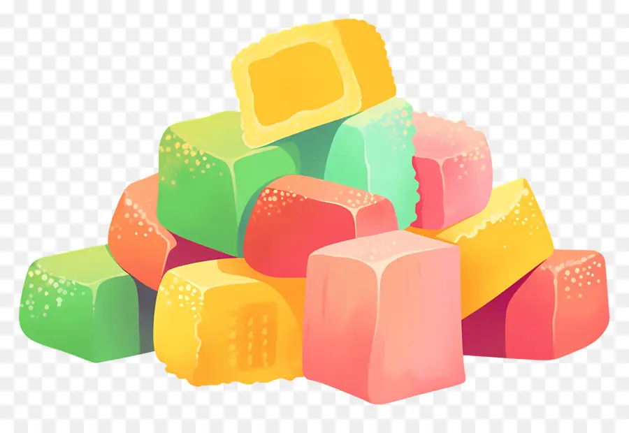 Délice Turc，Cubes Colorés PNG