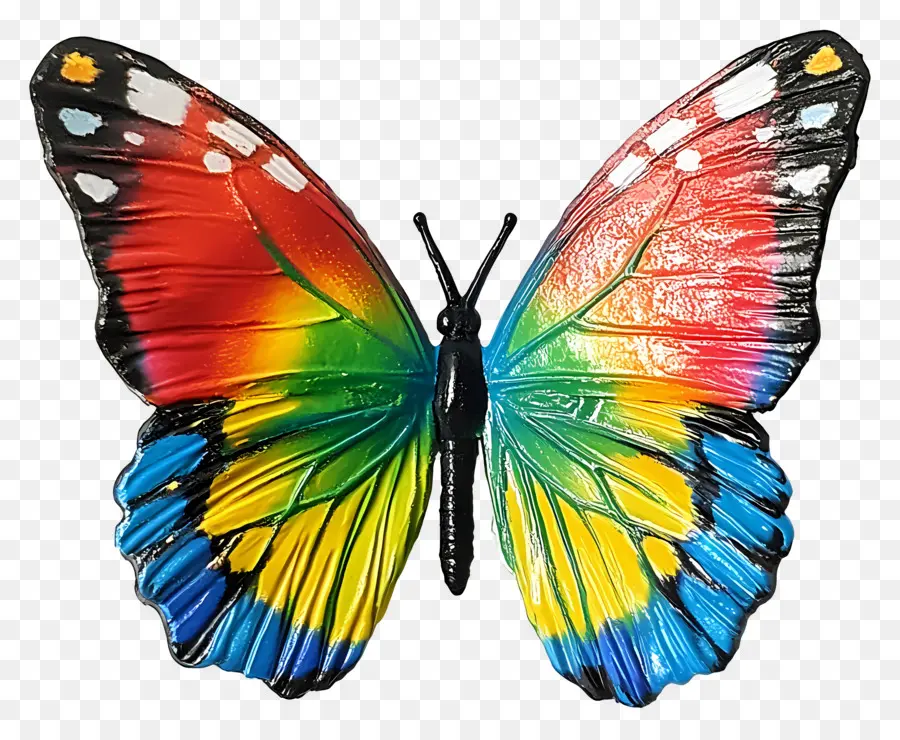 Papillon Arc En Ciel，Papillon Coloré PNG