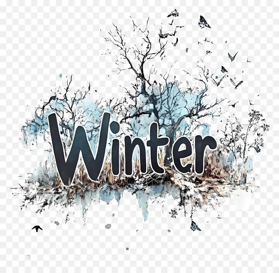 Mot D'hiver，Scène D'hiver PNG