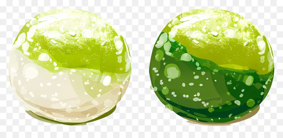 Bonbons à La Menthe Poivrée，Boules De Gomme Vertes PNG