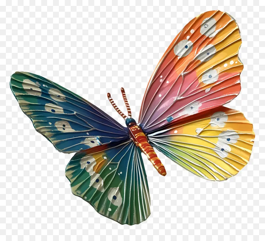 Papillon Arc En Ciel，Papillon Coloré PNG