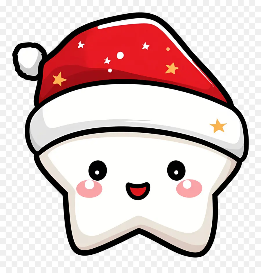 Étoile Animée，Étoile Avec Bonnet De Noel PNG