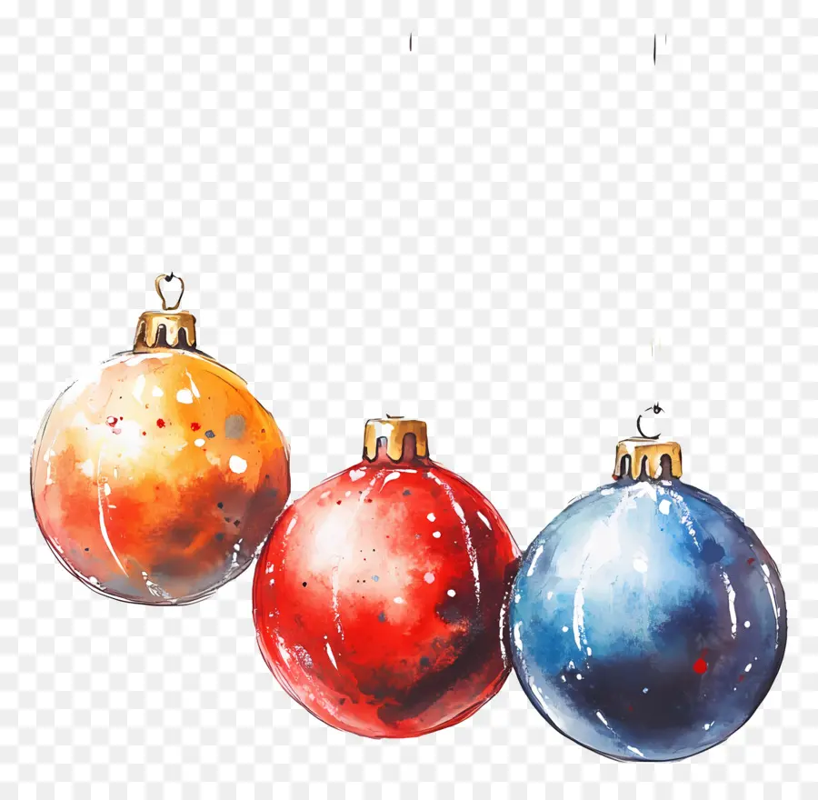 Aquarelle De Noël，Décorations De Noël PNG