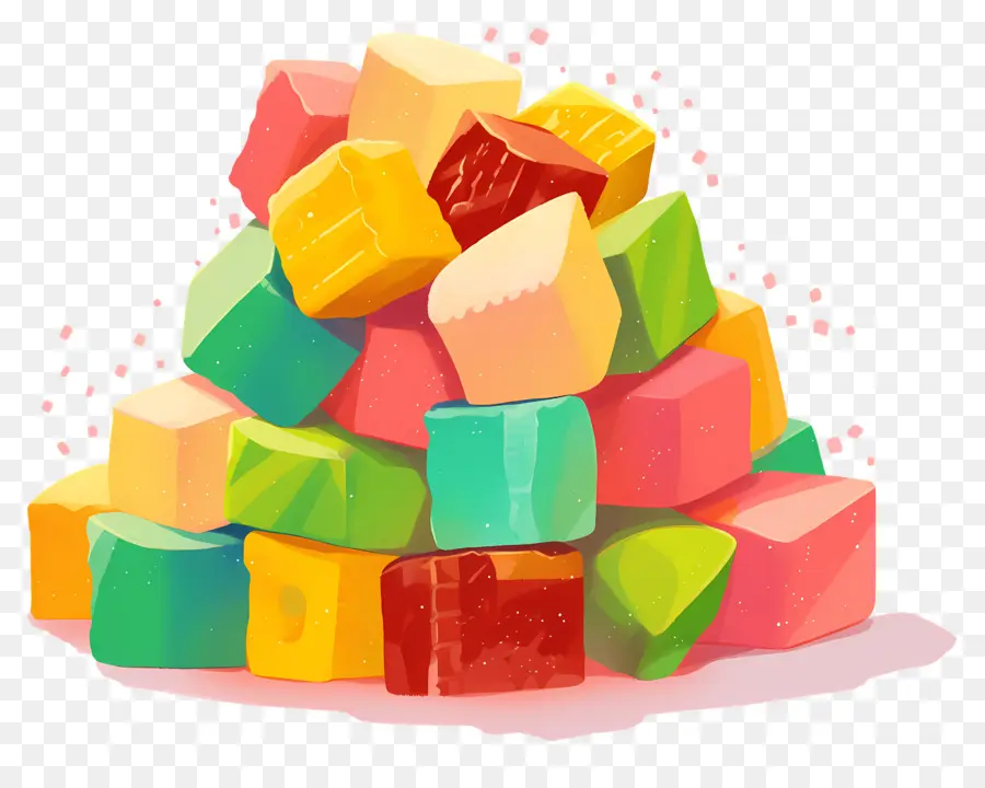 Délice Turc，Cubes Colorés PNG