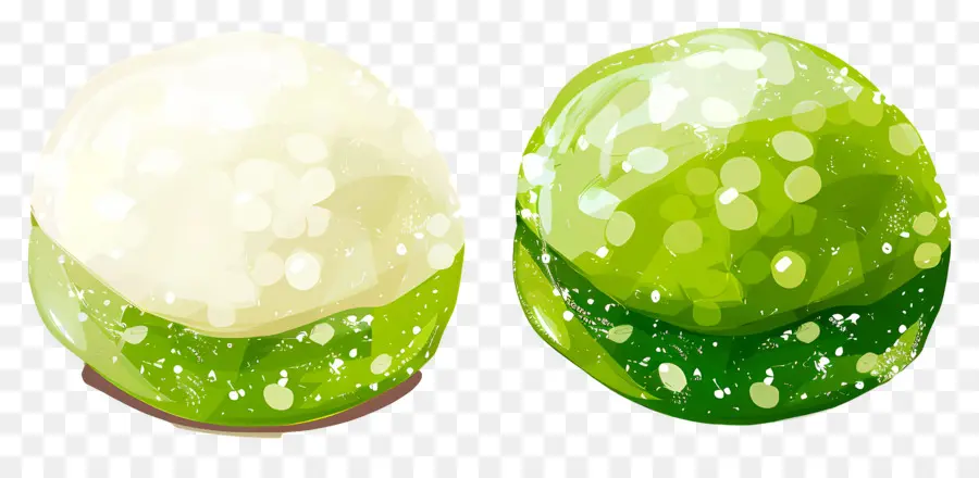 Bonbons à La Menthe Poivrée，Bonbons Verts Et Blancs PNG