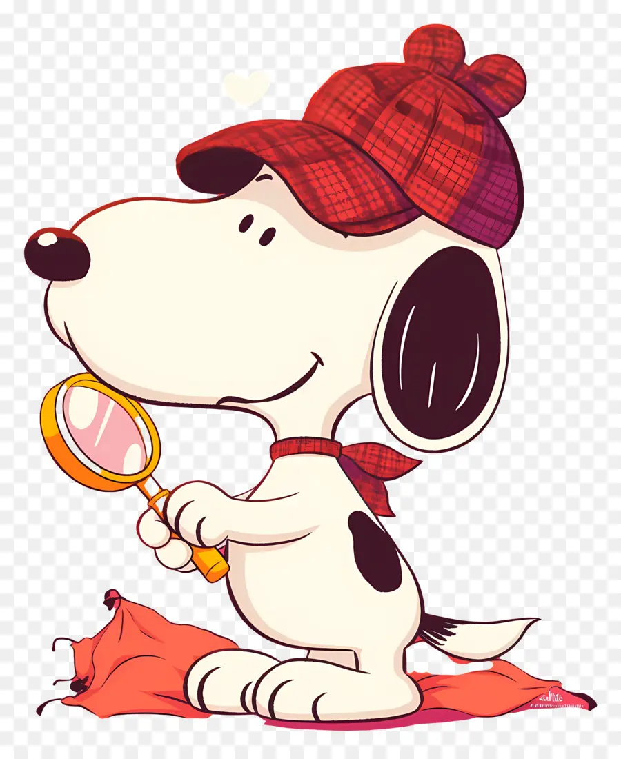 J'adore Snoopy，Chien Avec Loupe PNG