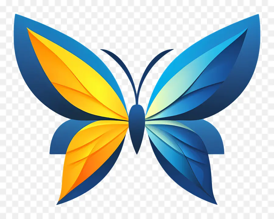 Logo Papillon，Papillon Coloré PNG