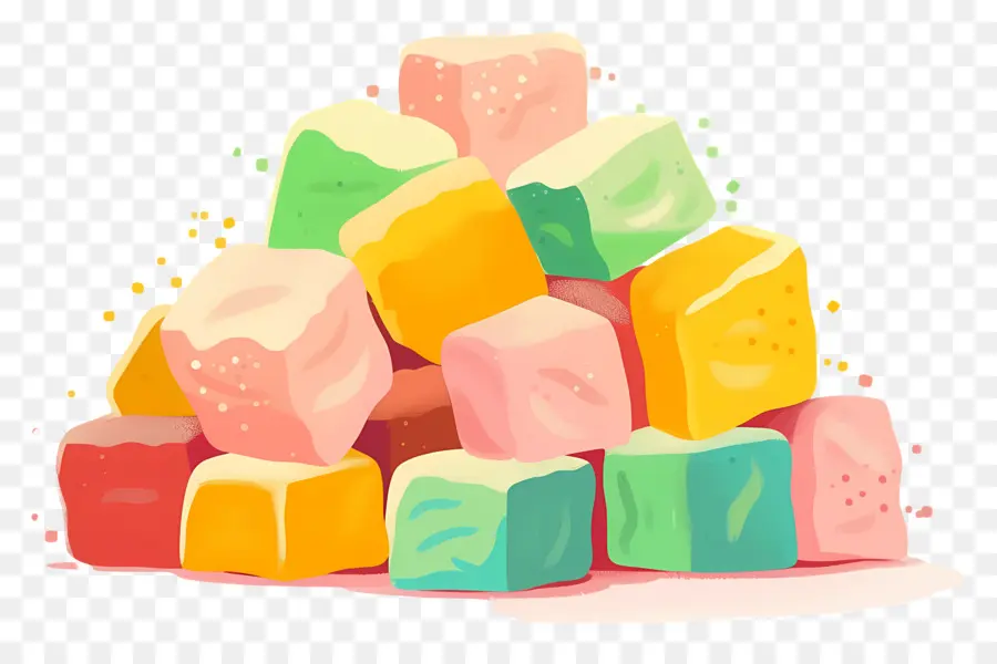 Délice Turc，Cubes Colorés PNG