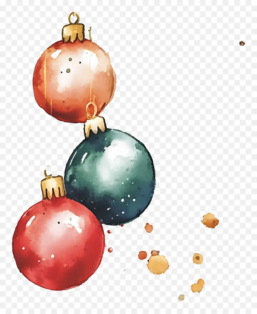 Aquarelle De Noël，Décorations De Noël PNG