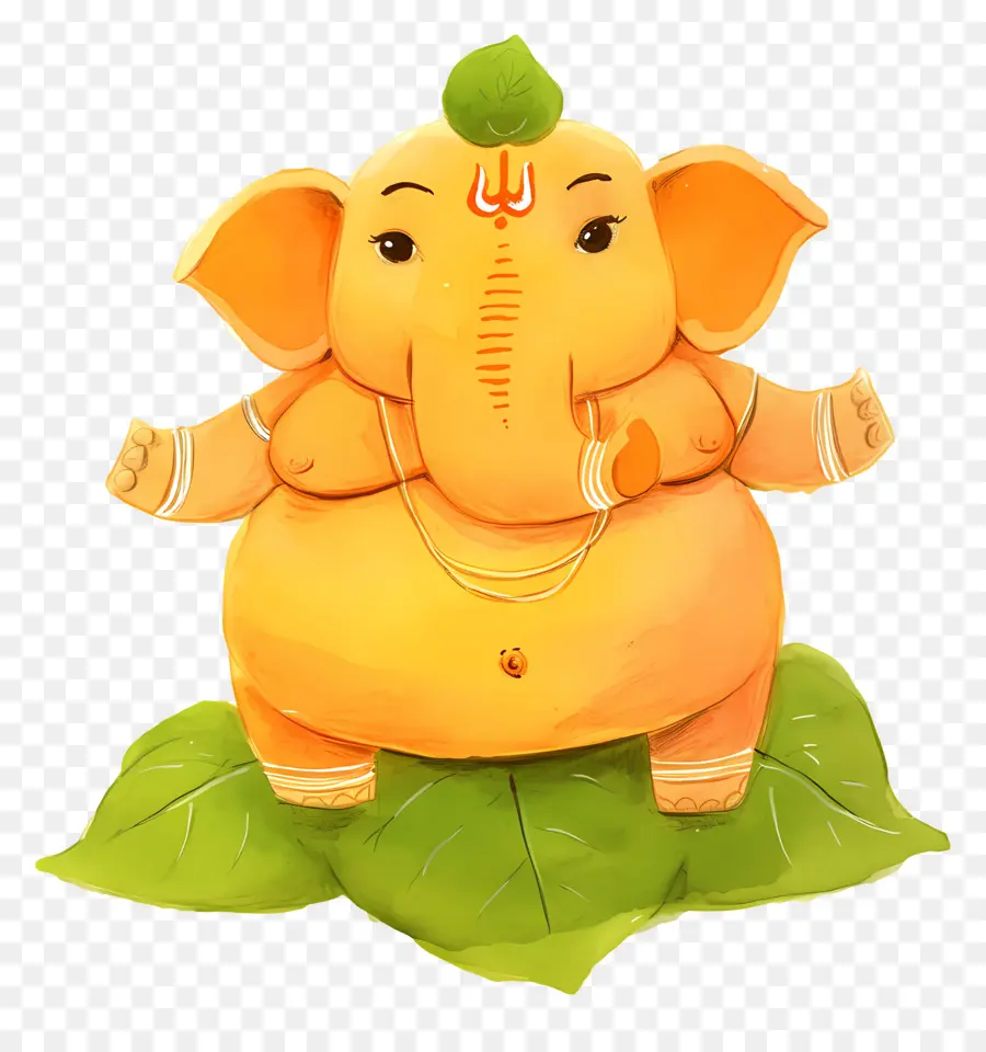 Ganesh Chaturthi，Feuille De Ganesha PNG