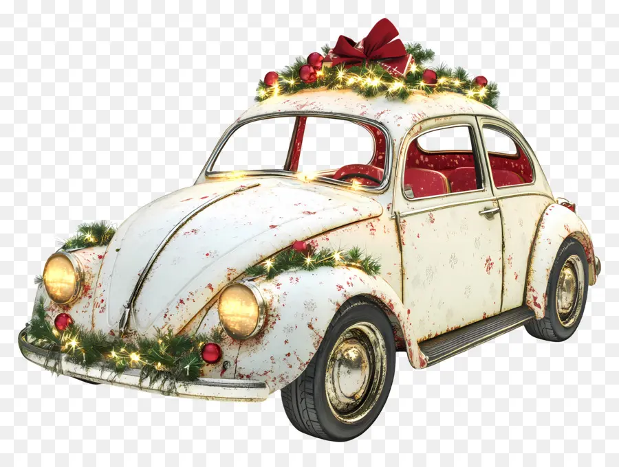 Voiture De Noël，Voiture De Noël Décorée PNG