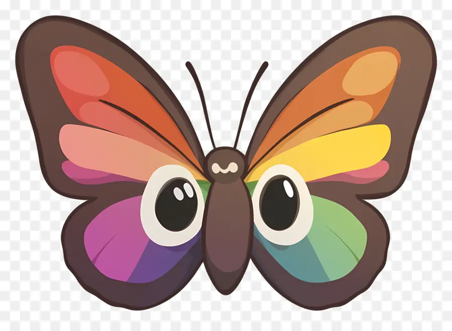 Papillon Arc En Ciel，Papillon Coloré PNG