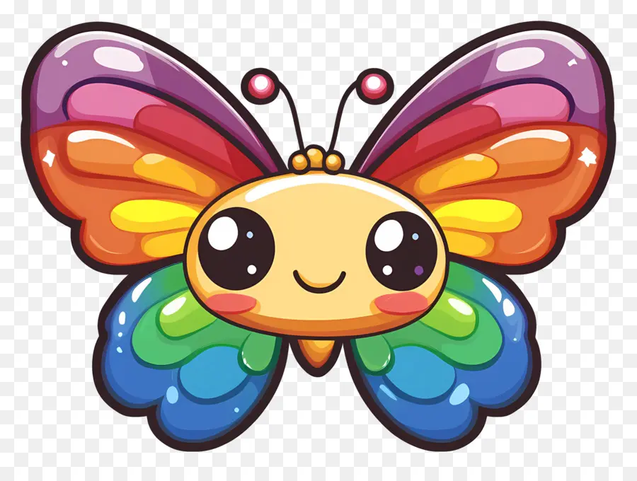 Papillon Arc En Ciel，Papillon Mignon PNG