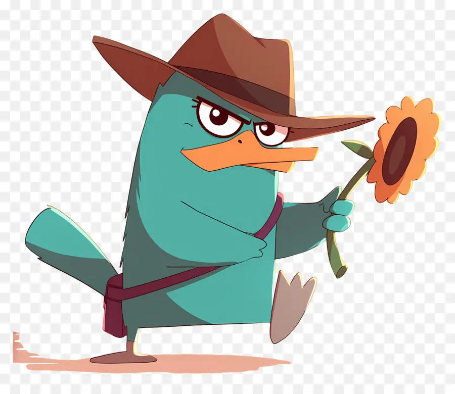 Perry L'ornithorynque，Ornithorynque Avec Chapeau PNG