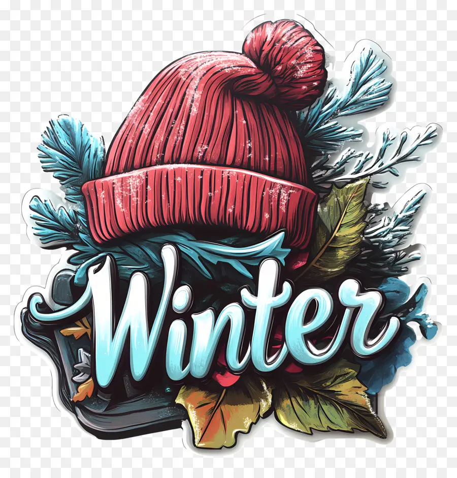 Mot D'hiver，Chapeau D'hiver PNG