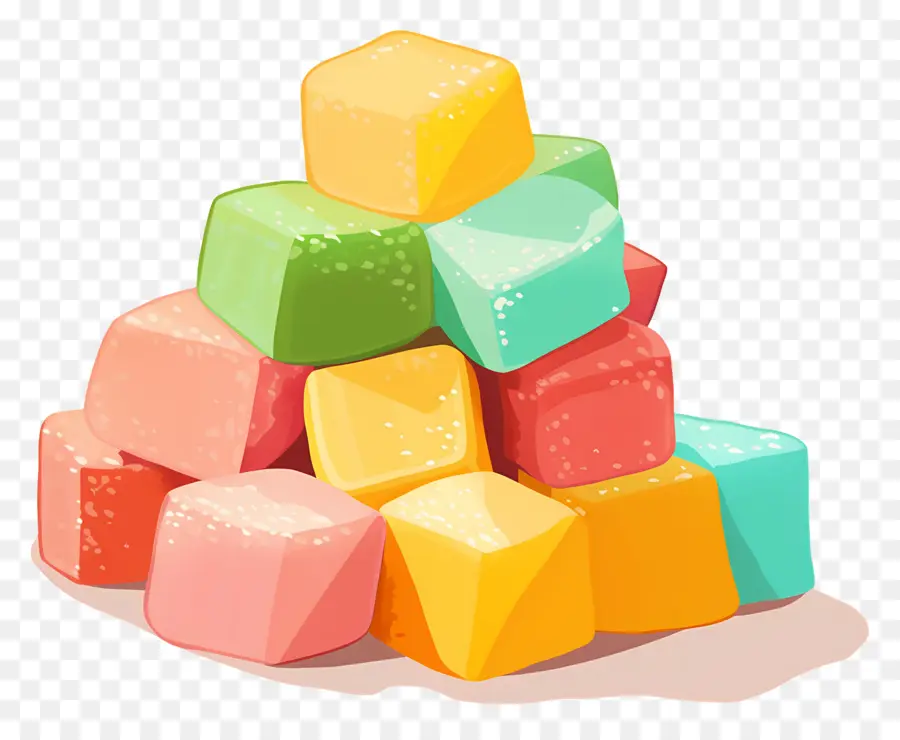 Délice Turc，Cubes Colorés PNG