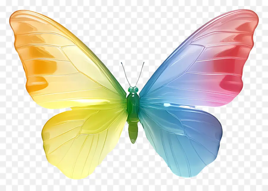 Papillon Arc En Ciel，Papillon Bleu PNG