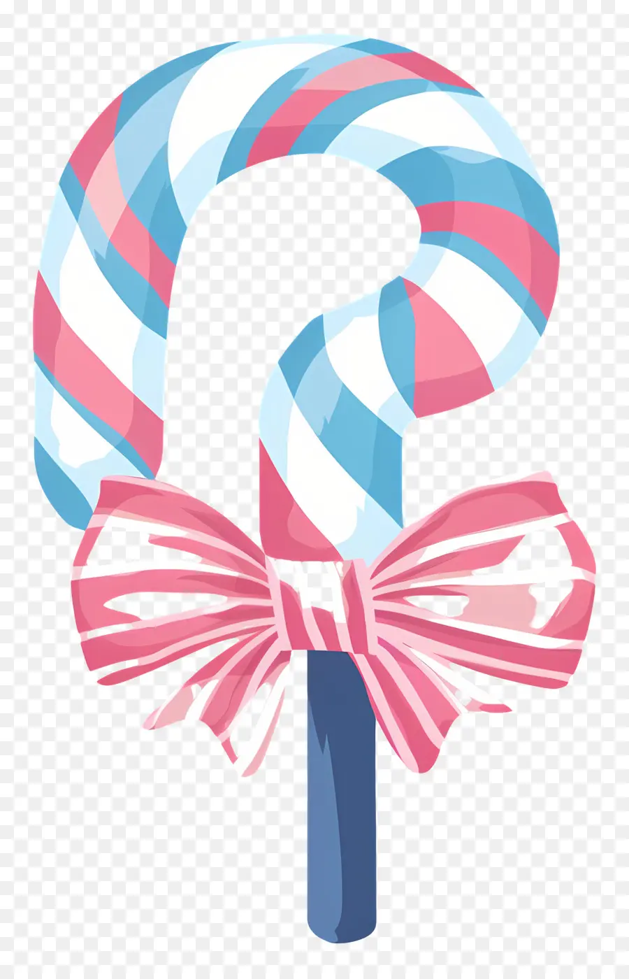 Canne En Bonbon De Noël，Canne En Bonbon Bleue Et Rose PNG