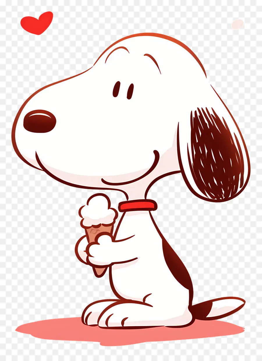 Snoopy Mange De La Glace，Chien De Dessin Animé Avec Popsicle PNG