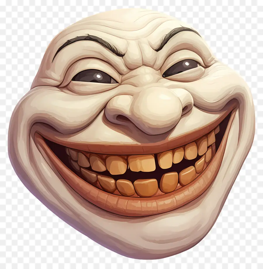 Visage De Troll，Visage Souriant PNG