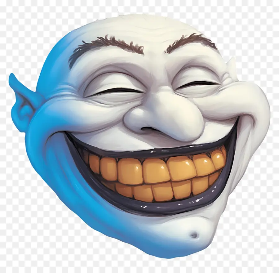 Visage De Troll，Visage Souriant PNG