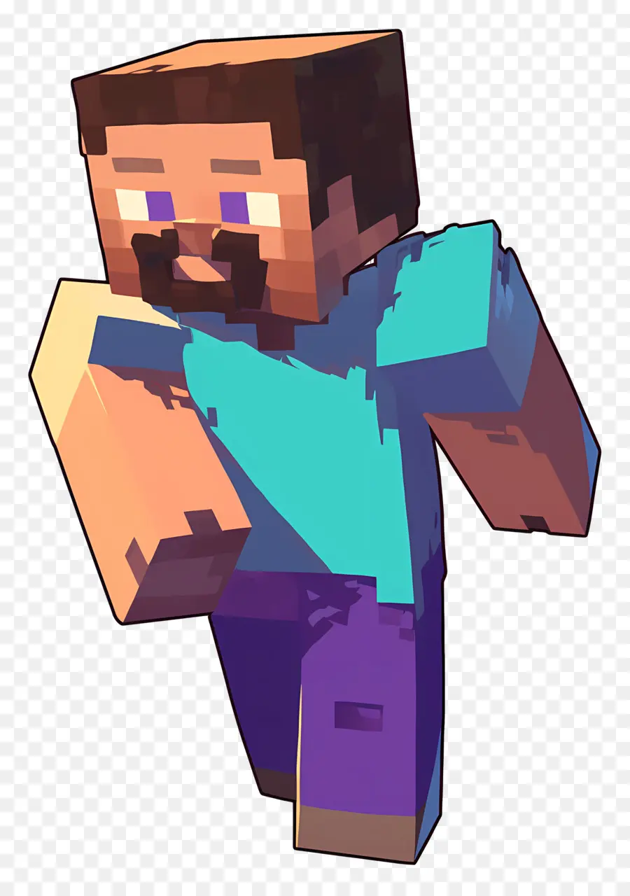 Minecraft Steve，Caractère Pixélisé PNG