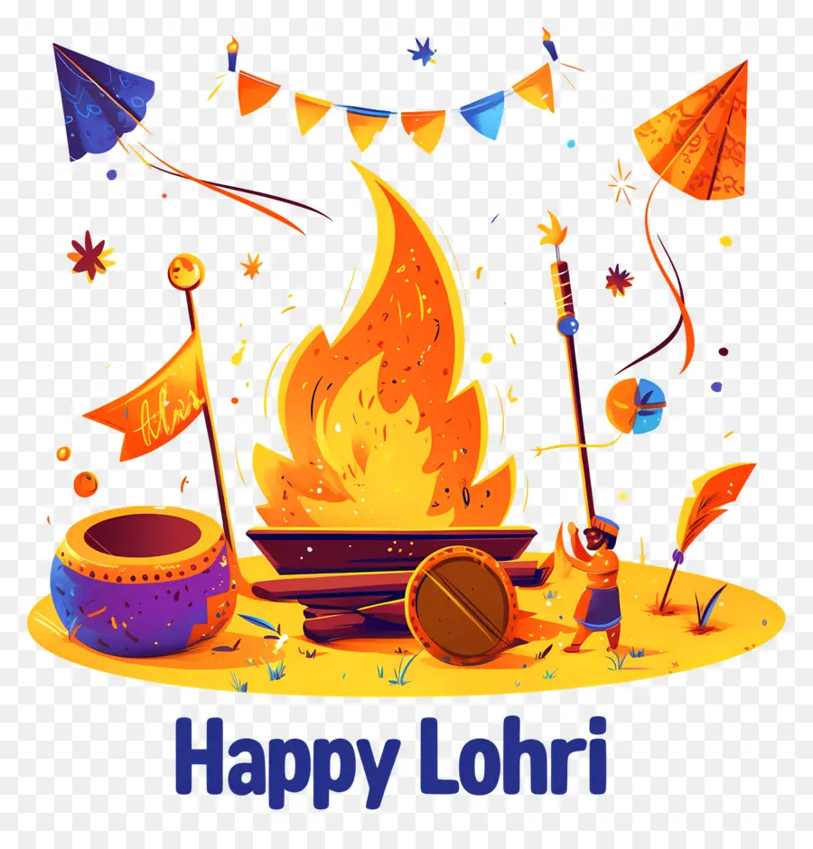 Joyeux Lohri，Feu PNG