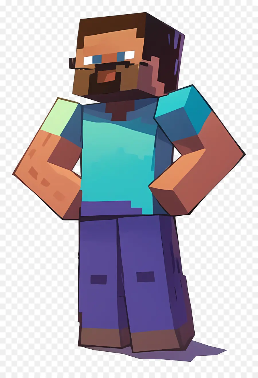 Minecraft Steve，Caractère Pixélisé PNG