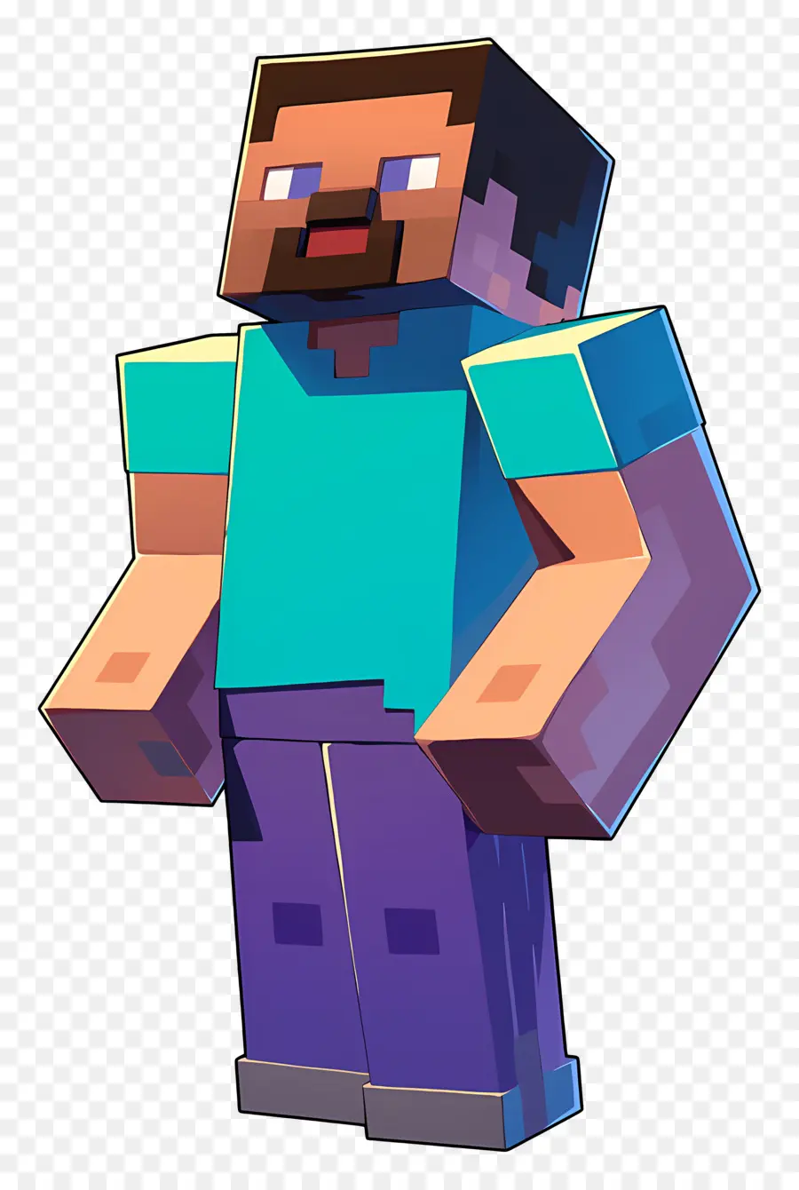 Minecraft Steve，Caractère Pixélisé PNG