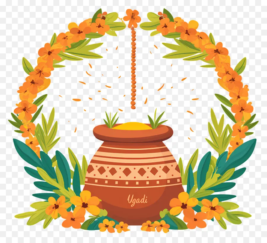 Joyeux Ougadi，Pot Décoratif PNG