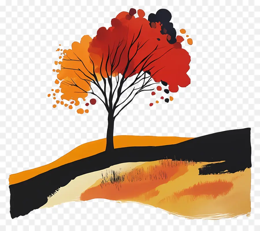 Paysage D'arbres，Arbres D'automne PNG