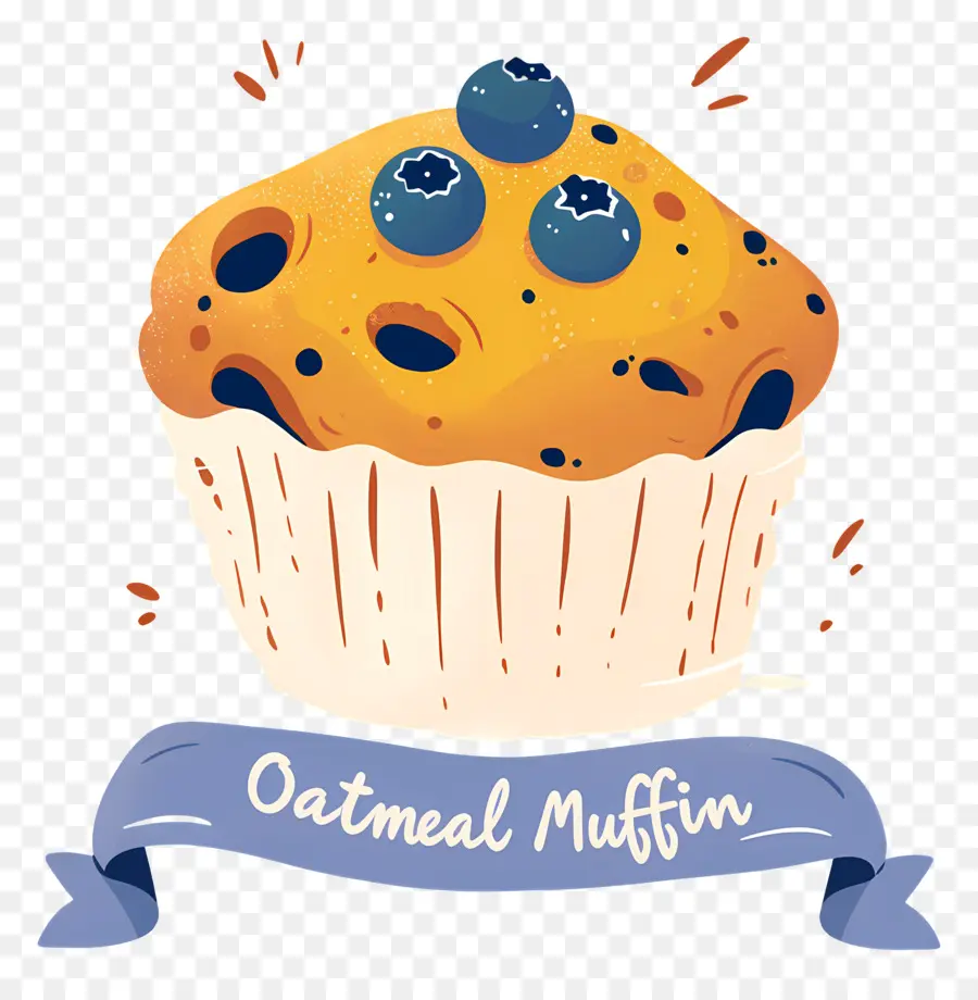 Journée Nationale Des Muffins à L'avoine，Muffin à L'avoine Et Aux Myrtilles PNG