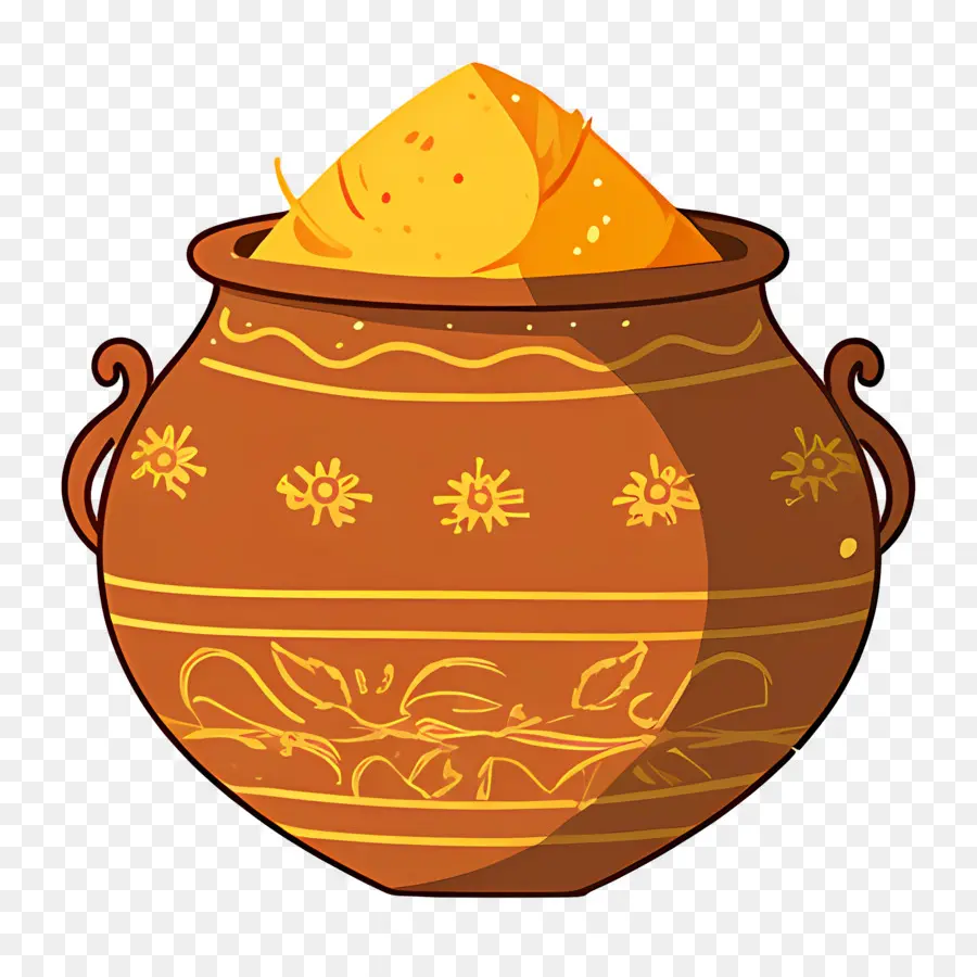 Akshaya Tritiya，Pot Avec Feuilles De Manguier PNG