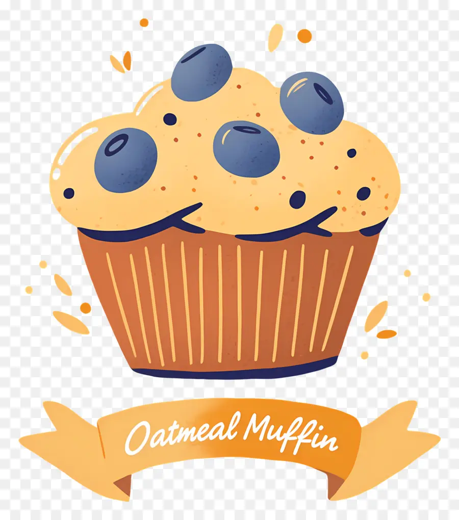 Journée Nationale Des Muffins à L'avoine，Muffin à L'avoine Et Aux Myrtilles PNG