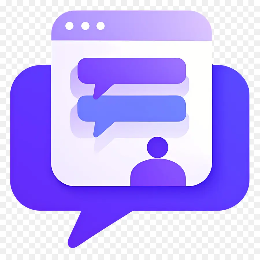 Logo T，Bulles De Discussion Violettes PNG