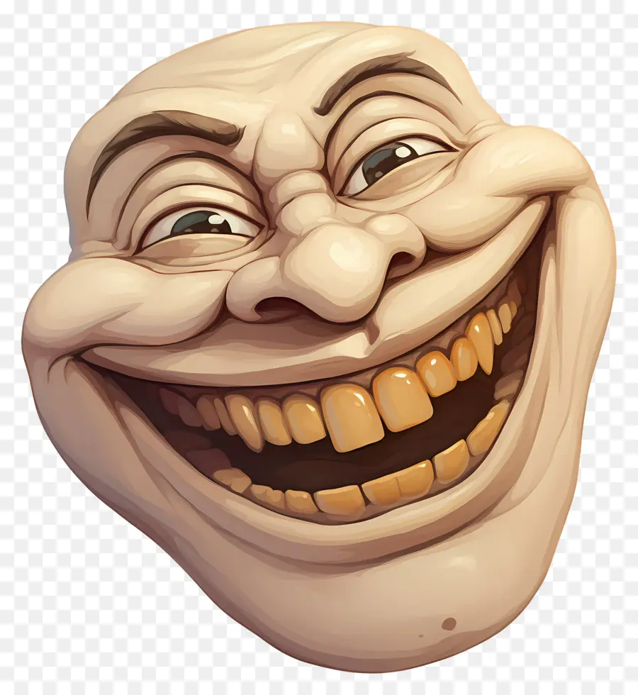 Visage De Troll，Visage Souriant PNG