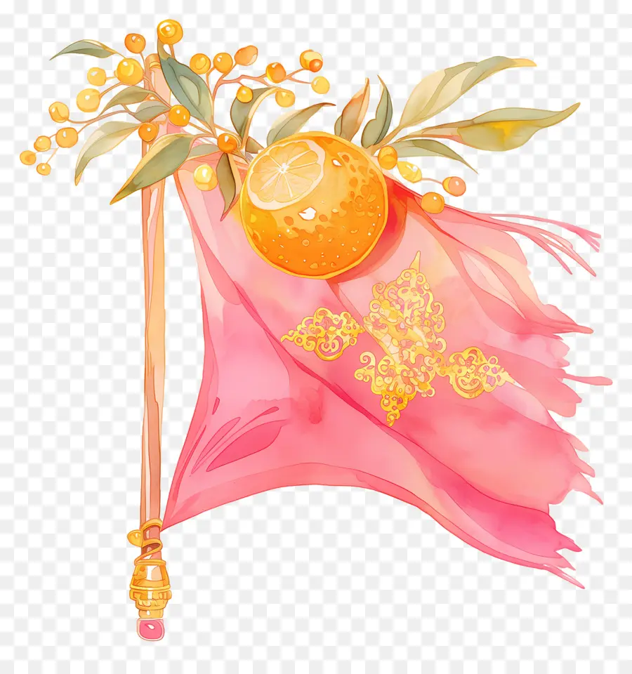 Drapeau Rose，Drapeau Décoratif PNG