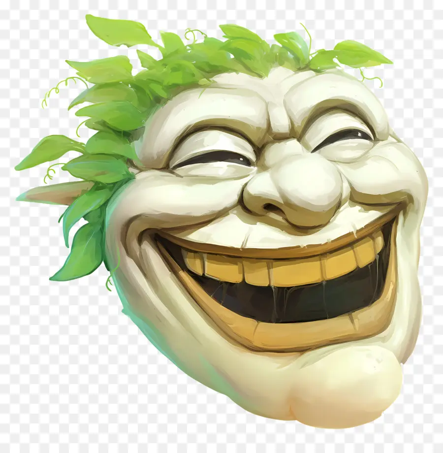 Visage De Troll，Visage Feuillu PNG