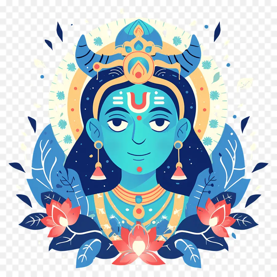 Bélier Navami，Visage Bleu PNG