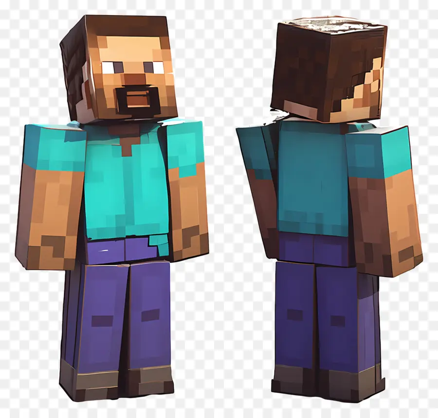 Minecraft Steve，Caractère Pixélisé PNG