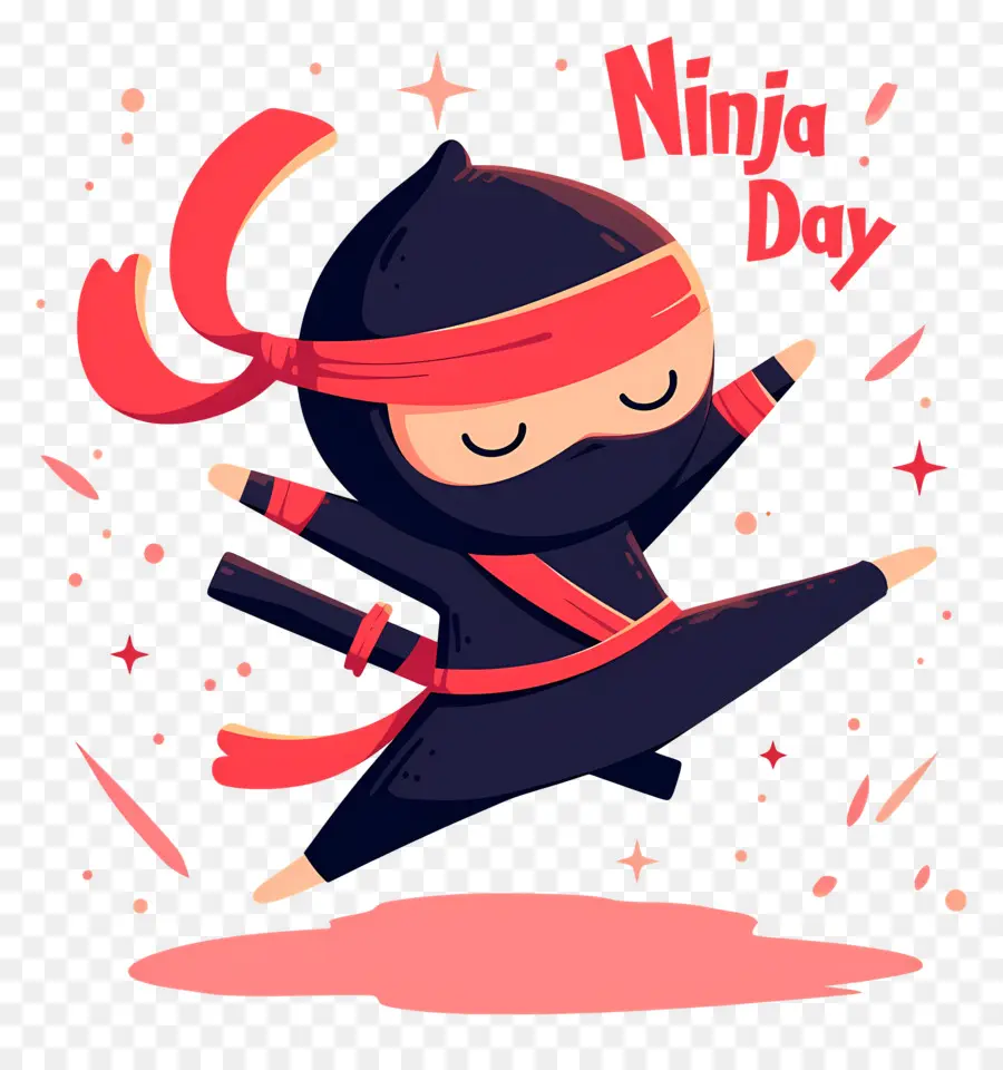 Journée Ninja，Ninja Sautant PNG