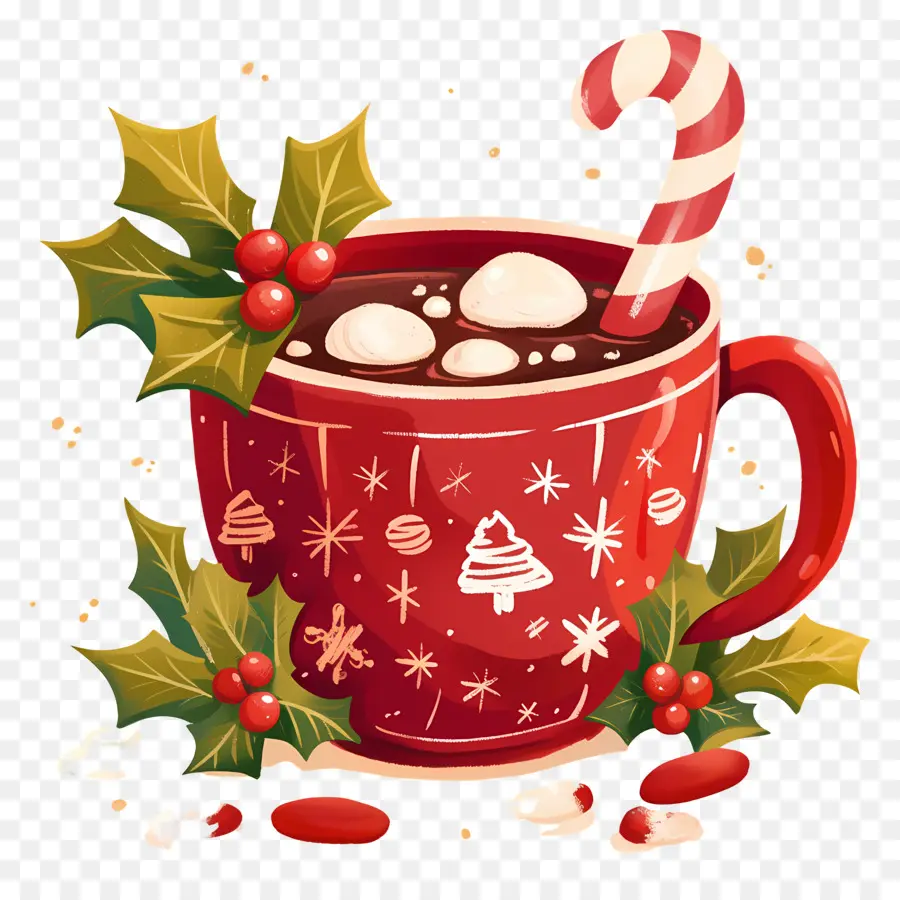 Chocolat Chaud De Noël，Tasse De Noël PNG