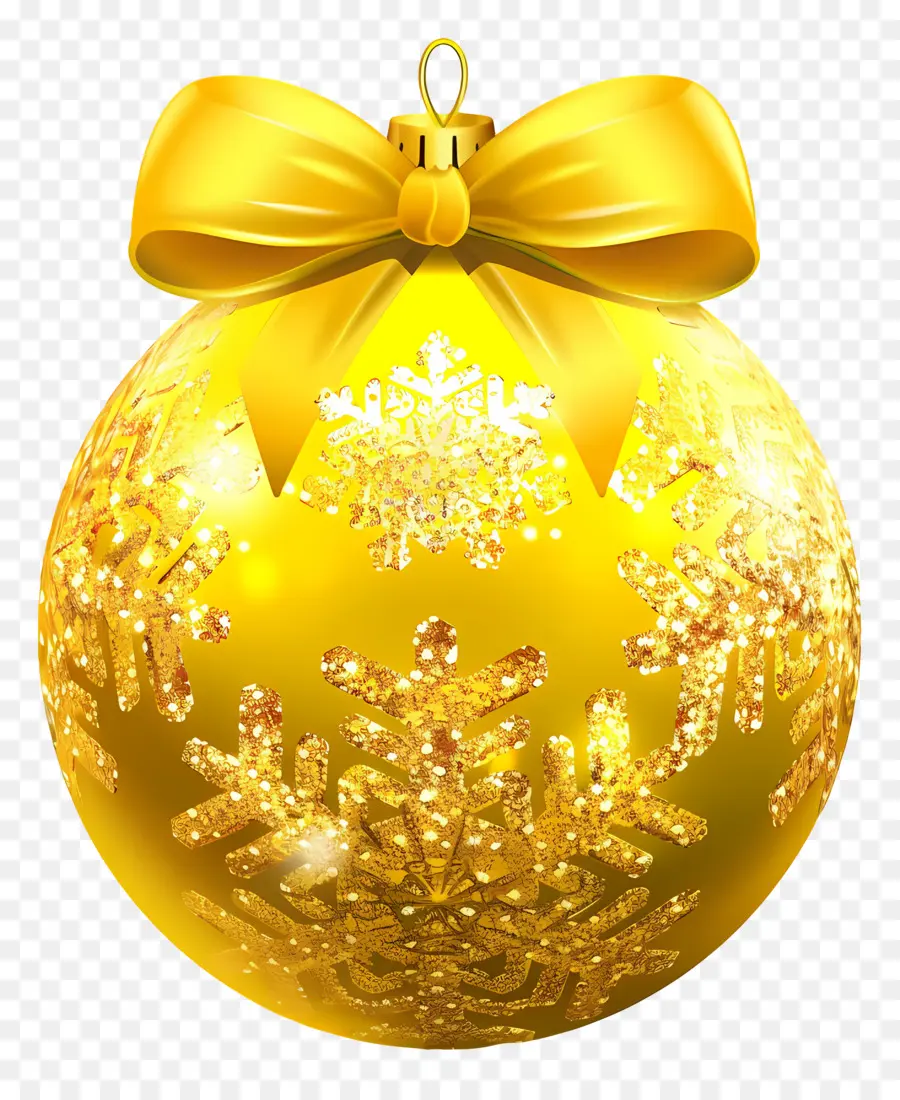 Boule D'or De Noël，Ornement Boule D'or PNG