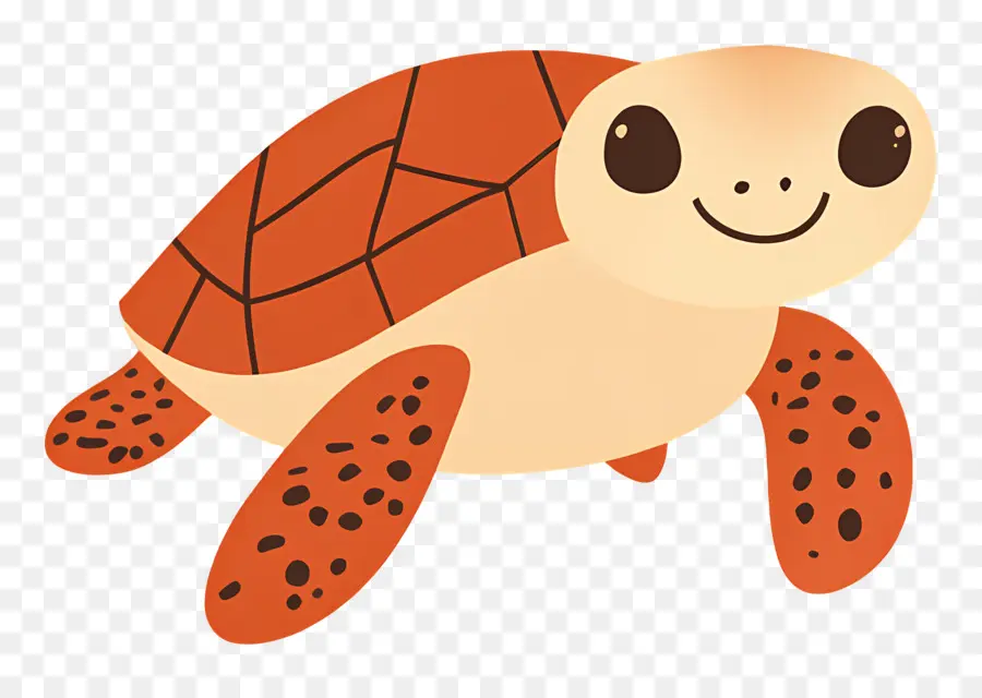 Tortue De Dessin Animé，Tortue Orange PNG