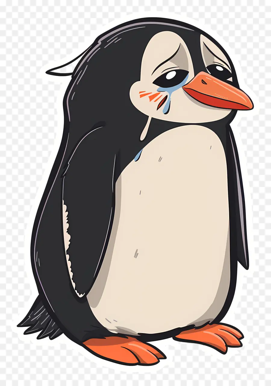 Pingouin Qui Pleure，Pingouin Triste De Dessin Animé PNG