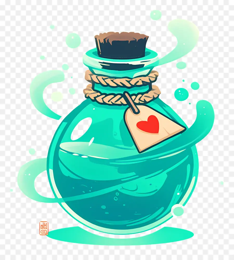 Philtre D'amour，Bouteille De Potion Bleue PNG