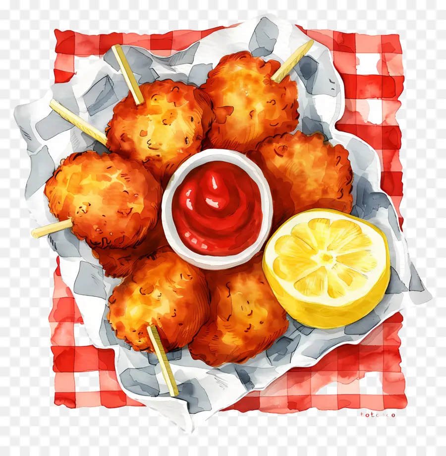 Nuggets De Poulet Frits，Nuggets Frits PNG